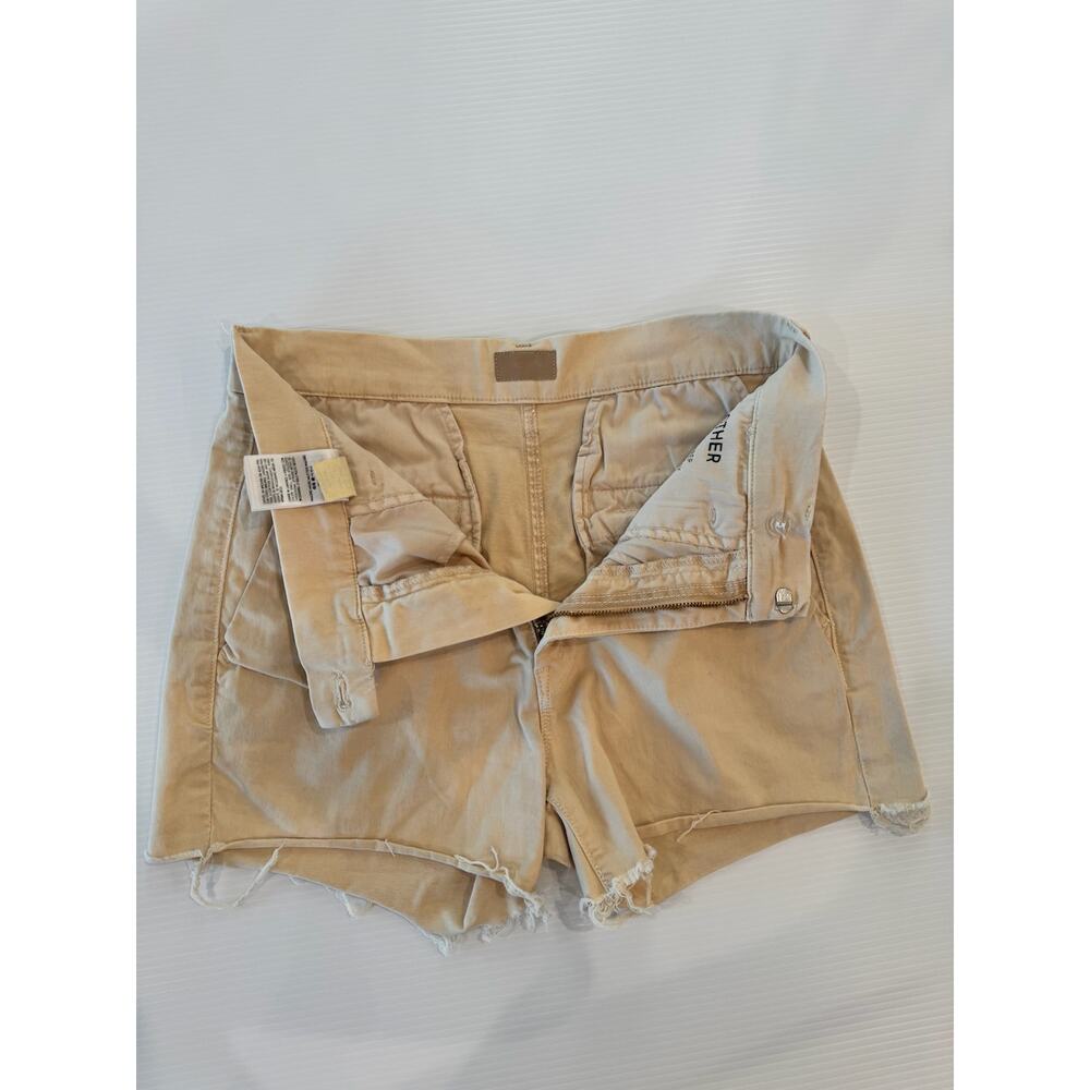 Mother The Shaker Prep Short Fray Killing Time Sesame Beige Cutoff Shorts 25 - Picture 13 of 16